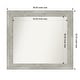 preview thumbnail 18 of 119, Dove Greywash Framed Non-Beveled Custom Wall Mirror, Bathroom Vanity Mirror Outer Size: 36 x 32
