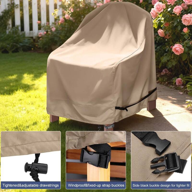 Waterproof & UV-Resistant Heavy-Duty Patio Chair Covers (Set of 2) - All-Weather Protection & Easy to Clean