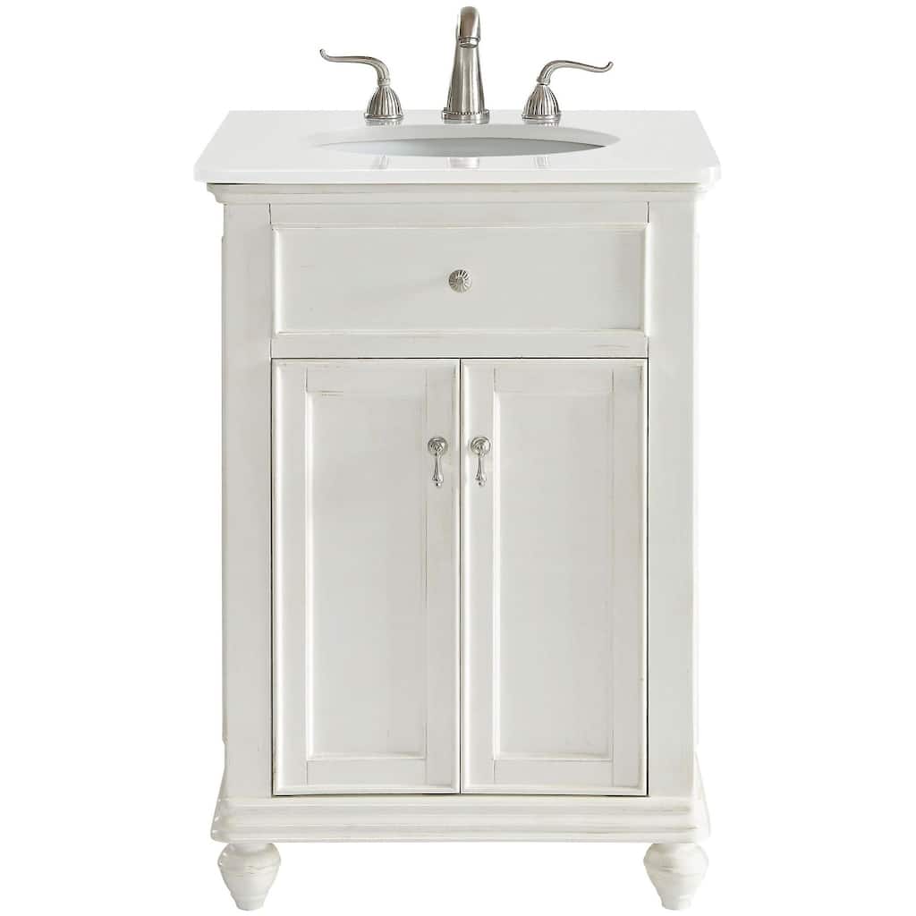 Elegant Lighting VF12324-VW Otto 24" Free Standing Single Basin Vanity