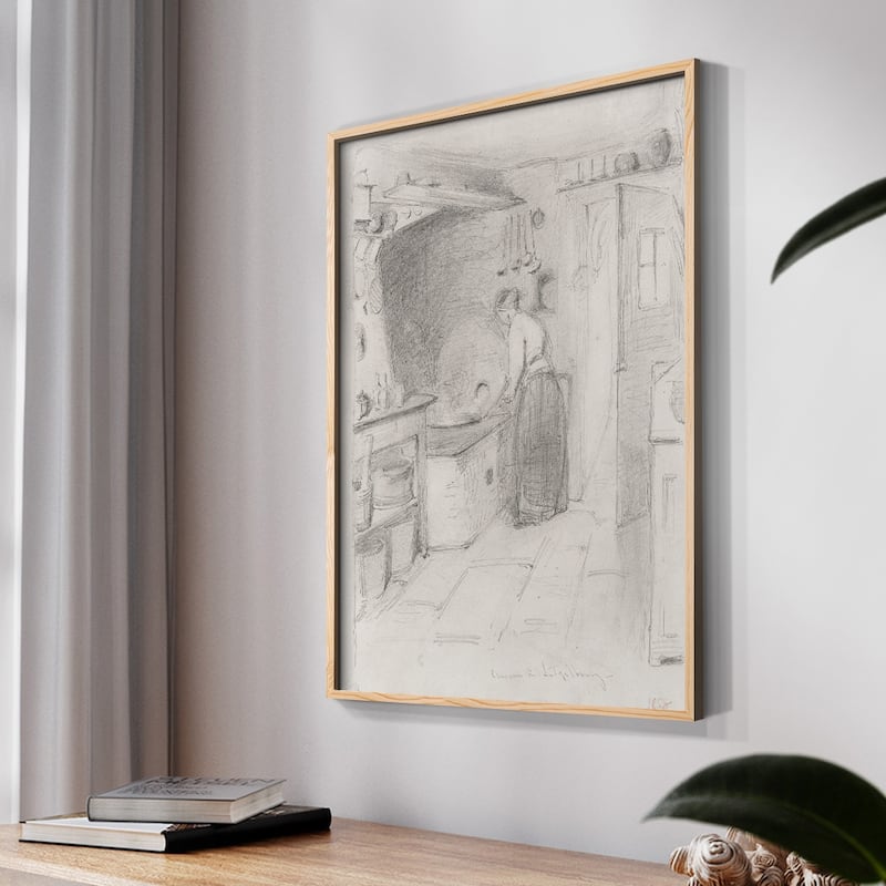 Vintage Sketch LIV -Framed Print
