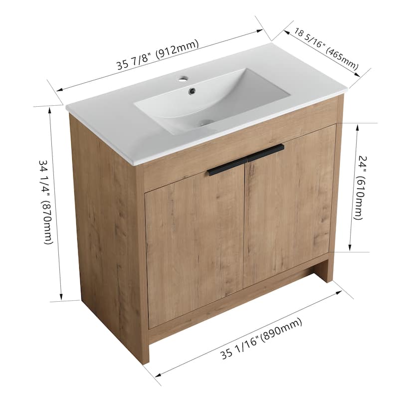 Topcraft Freestanding Bathroom Vanity With Sink
