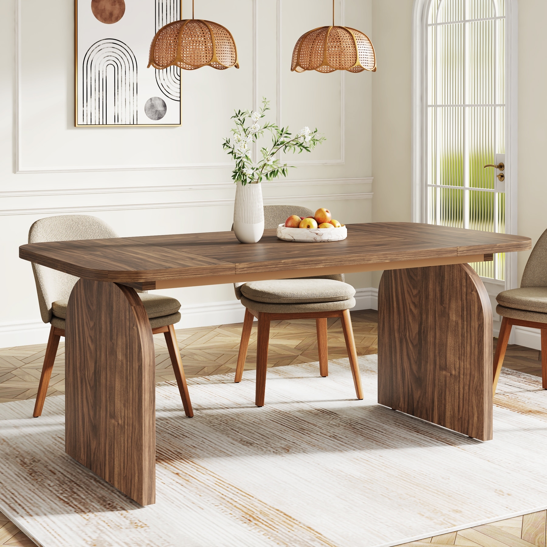 6 person dining table with leaf 2025