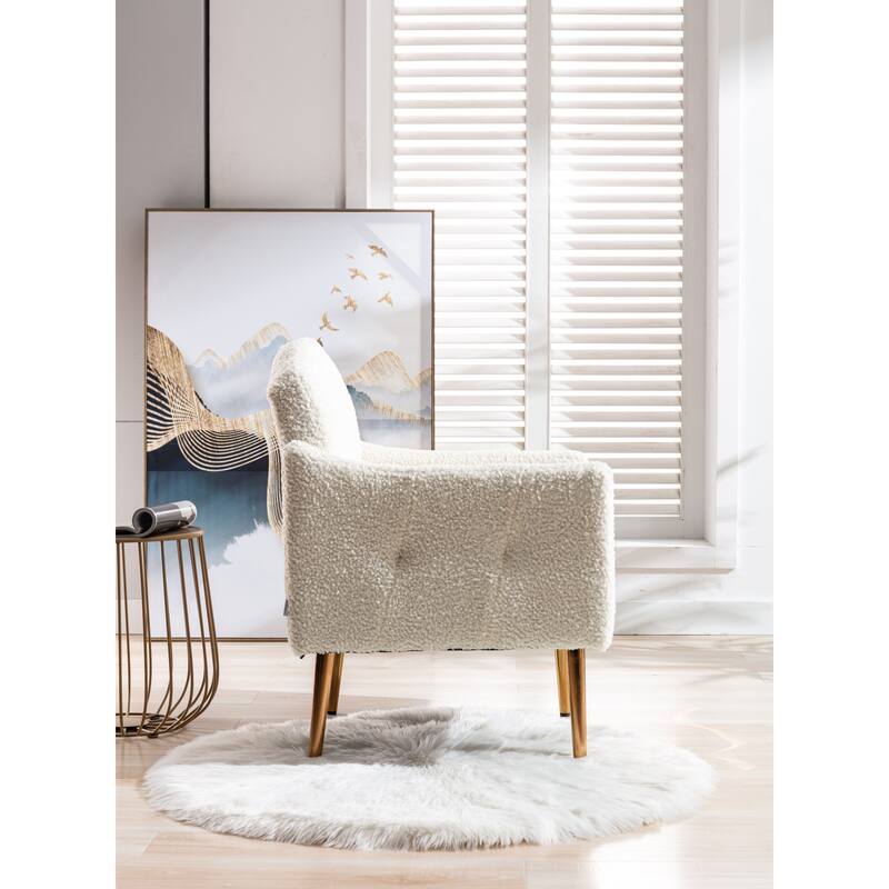 Tufted Decorative Fabric Armchair