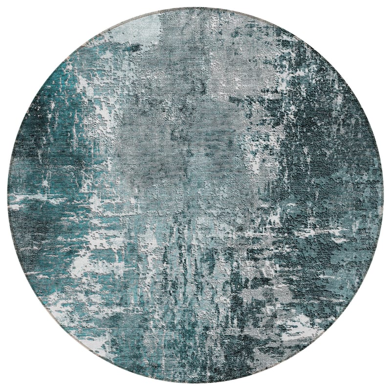HomeRoots Abstract Transitional Rectangle Outdoor Rug