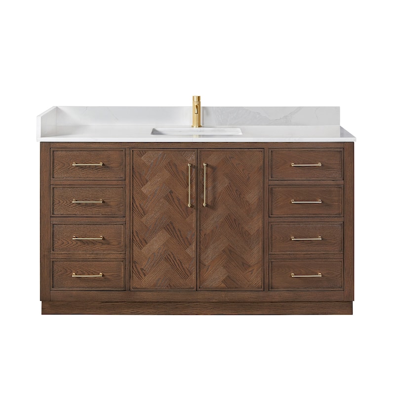 Jakarta Bath Vanity with Quartz Stone Top without Mirror