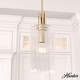 preview thumbnail 1 of 11, Hunter Gatz 1-Light Pendant - Kitchen Island, Dining Room, Entry - Glam, Contemporary, Transitional 6" - Alturas  Gold