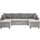 preview thumbnail 18 of 33, Multifunctional Sectional Sofa Bed with Pull-Out Sleeper, Dual Storage Chaises, USB Ports and Cup Holders for Living Room