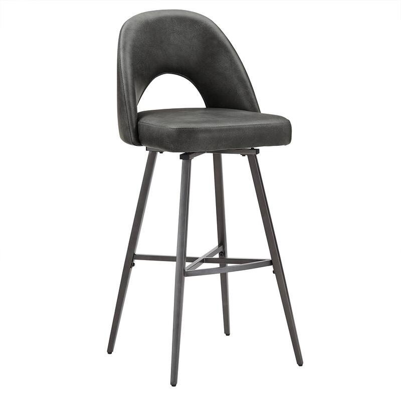 Presley Metal Fabric Swivel Bar Stools (Set of 2) by iNSPIRE Q Modern