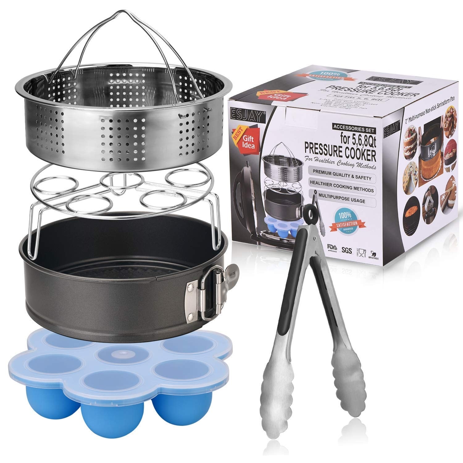 Accessories for Instant Pot,Steamer Basket,Egg Steamer Rack,Non