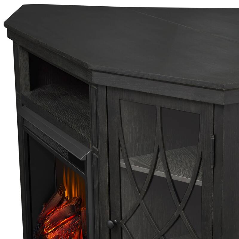 Lynette 56" TV Stand Electric Fireplace by Real Flame