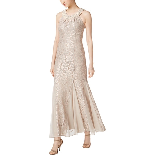 R&M Richards Womens Evening Dress Lace Embellished