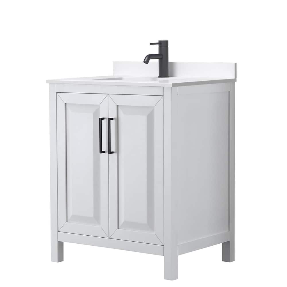 Daria 30-inch Single Vanity, Single Hole Quartz Top