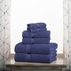 preview thumbnail 29 of 71, Superior Egyptian Cotton Pile Heavyweight 6-Piece Towel Set 6-Piece Set - Navy Blue