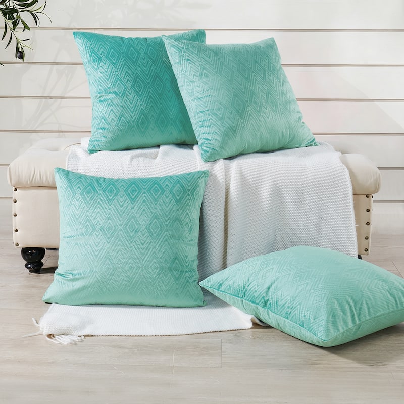 Tonopah Ikat Velvet Throw Pillow Cover Set, NO INSERT