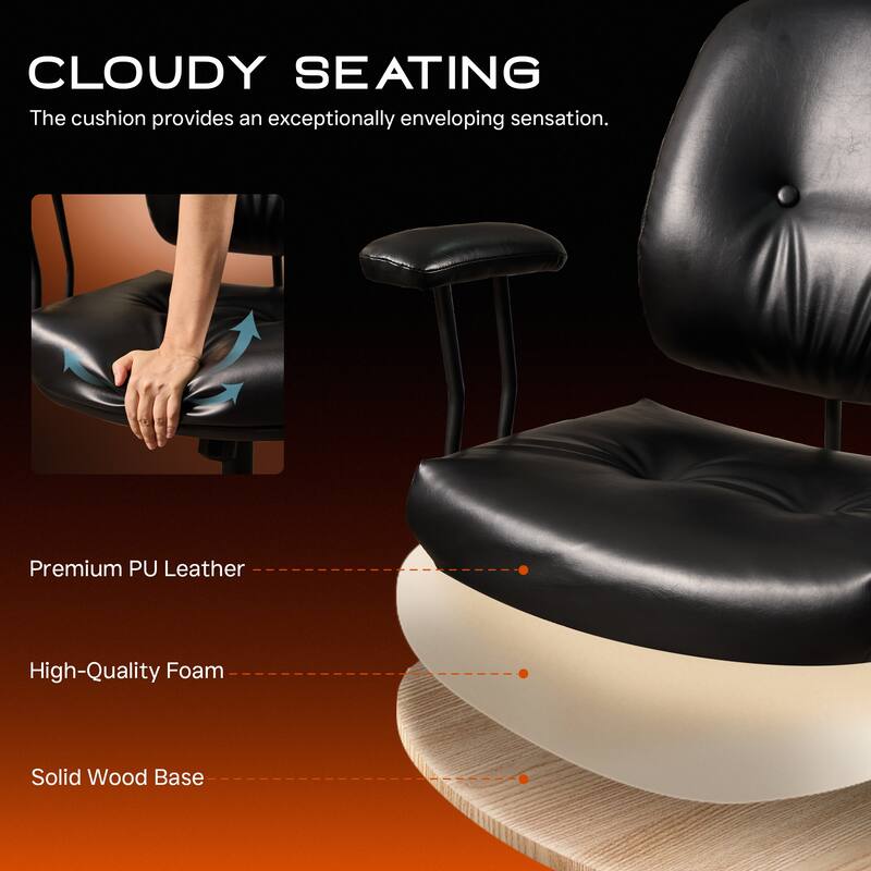 OVIOS Ergonomic PU Office Swivel Chair