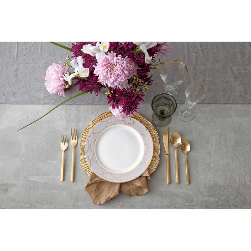 Fortessa Arezzo 18/10 Stainless Steel, 20 Piece Flatware Set (Service for 4), Brushed Gold - 20 Piece Set