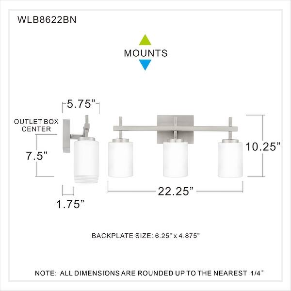 Wilburn 3-Light Integrated LED Brushed Nickel Vanity Light