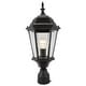 preview thumbnail 1 of 3, 1 Light Outdoor Post Lantern in Imperial Black