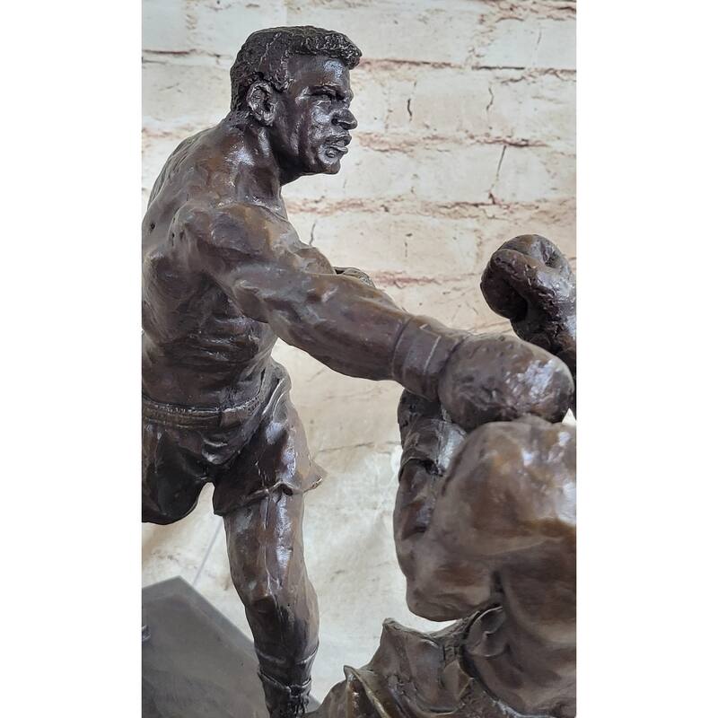 Muhammad Ali Sonny Liston Second Round Fight Boxing Boxer Bronze Sculpture