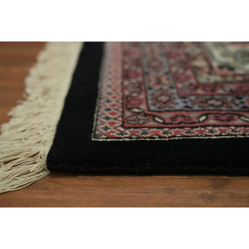 Hand Knotted Oriental 100% Wool Carpet Traditional Geometric Black Bidjar Area Rug - 17' 10'' X 12' 1''