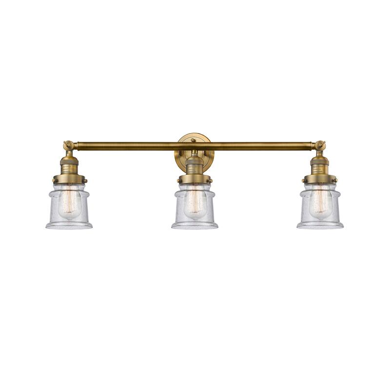Innovations Lighting Canton - 3 Light 30" Bath Vanity Light - Brushed Brass/Seedy