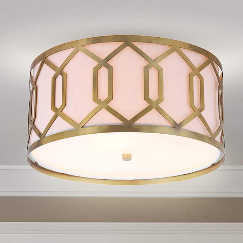 Aria Metal LED Flush Mount, by JONATHAN Y