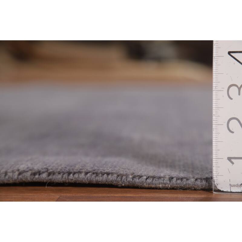 Gray Blue Modern Gabbeh Oriental Area Rug Hand-Knotted Wool Carpet - 5'0" x 6'8"