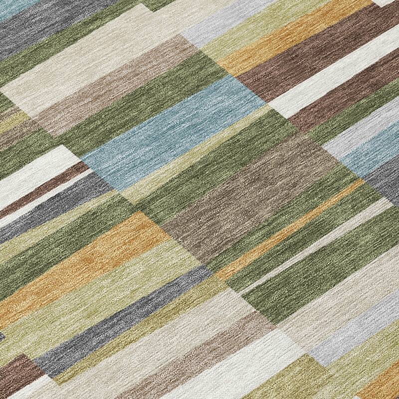 Machine Washable Indoor/ Outdoor Modern Antonito Chantille Rug