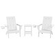 preview thumbnail 49 of 58, Shoreside Kids Outdoor Poly Adirondack Chair with Side Table 3-Piece Set White