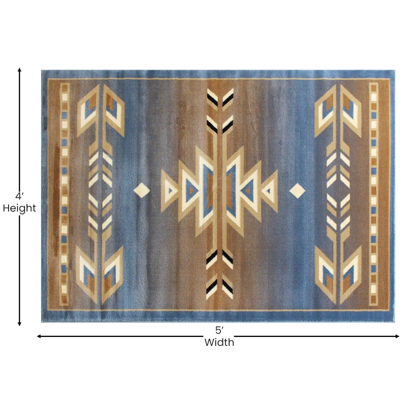 Multipurpose Southwestern Style Patterned Indoor Area Rug