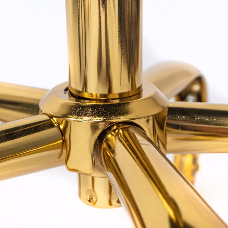 Set of 2 Hugo Short Stool Adjustable 13" to 15" Low Rolling Chair with Backrest, Black Gold - N/A