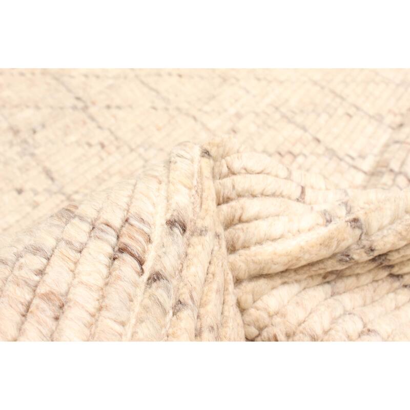 ECARPETGALLERY Hand-knotted Tangier Beige Wool Rug - 5'4 x 8'0