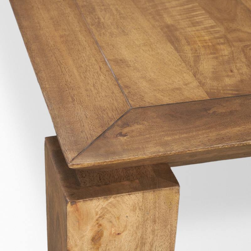 Sapphira Brown Wood Tapered Top Rectangular Dining Table - 84.0L x 42.0W x 30.0H