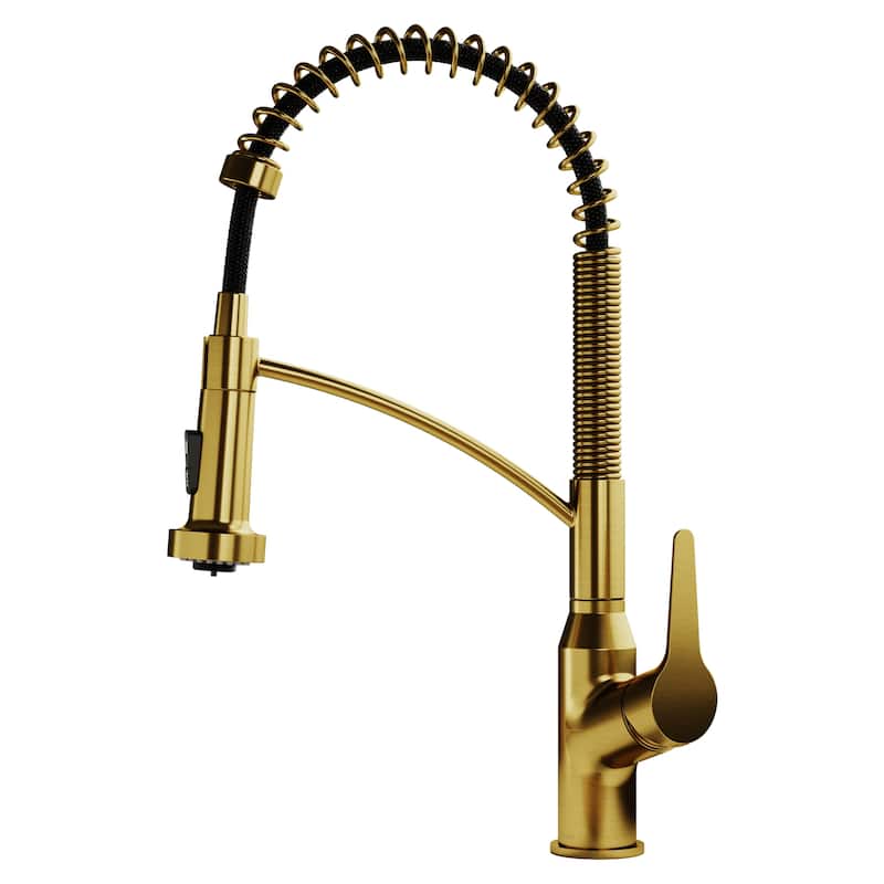 Karran Scottsdale Single-Handle Pull-Down Sprayer Kitchen Faucet - Gold