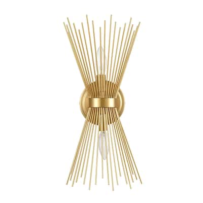 Forli 2-Light Vanity Light Mid-Century Starburst Wall Sconce Lamp