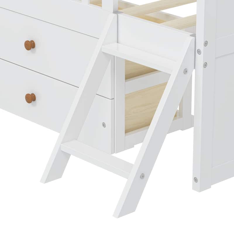 Twin Bed Frame with Storage 4 Drawers