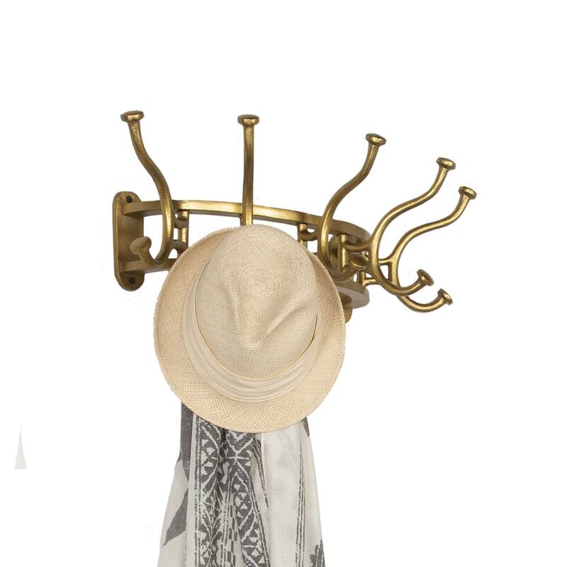Uttermost Starling 25" x 8" Aluminum Coat Rack - Antique Brass
