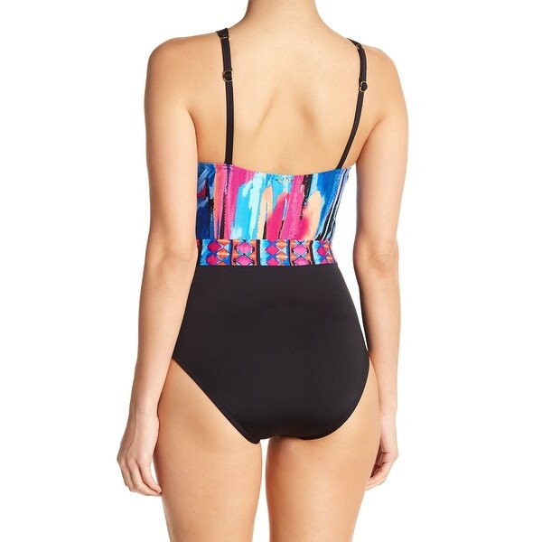 black keyhole one piece swimsuit