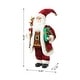 preview thumbnail 13 of 92, Glitzhome 18"H Faux Fur Christmas Santa Figurines with Porcelain Face