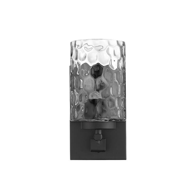 Transitional Hardwired Wall Sconce Light Fixture with Clear Glass Shade and Dimmable Damp Rated - 9.5" H x 4.75" W x 5.75" D