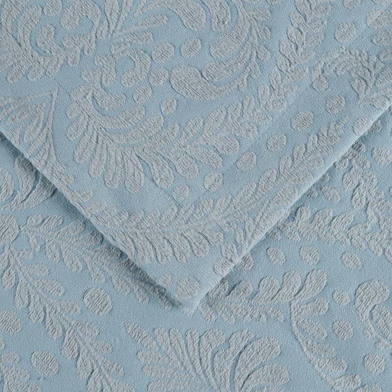 Superior Aspen Jacquard Floral Scalloped Edges Cotton Blend Bedspread Set