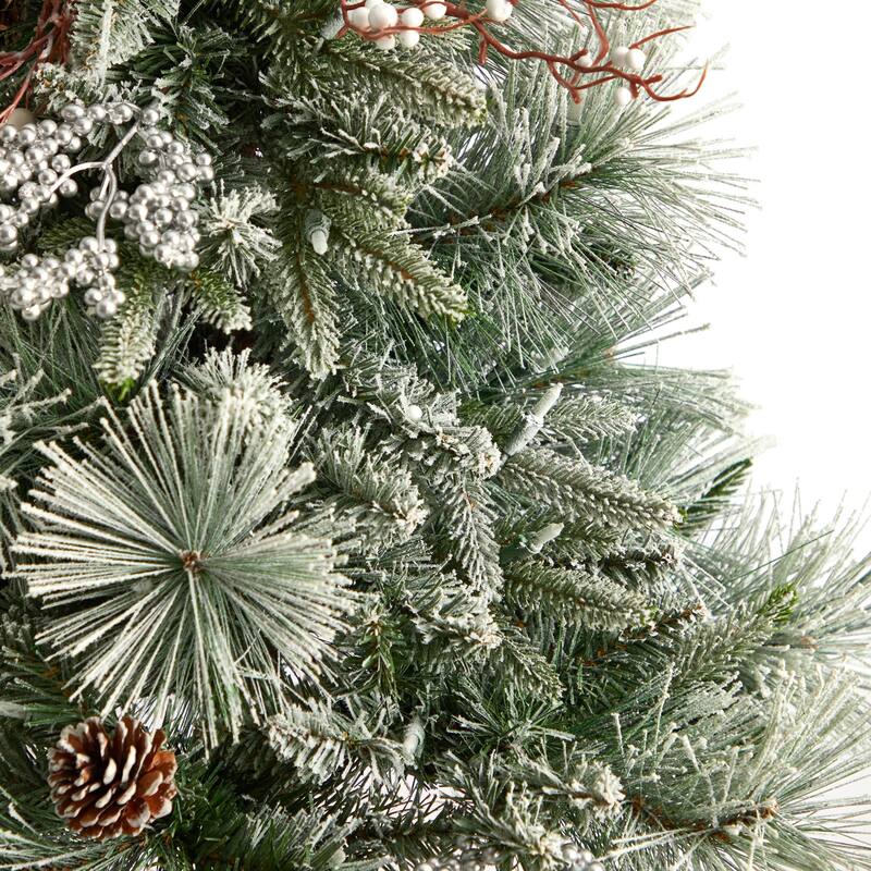 5ft Christmas Tree with Lights & Bendable Branches - Holiday Decor Urn Base - Green - 60