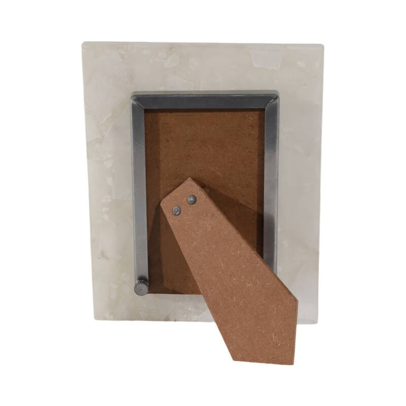 Quartz Rectangular Decorative Photo Frame - White