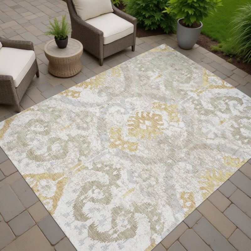Machine Washable Indoor/ Outdoor Global Empire Chantille Rug