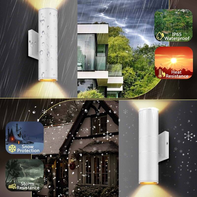IP65 Integrated LED Cylinder Up Down Wall Light Outdoor