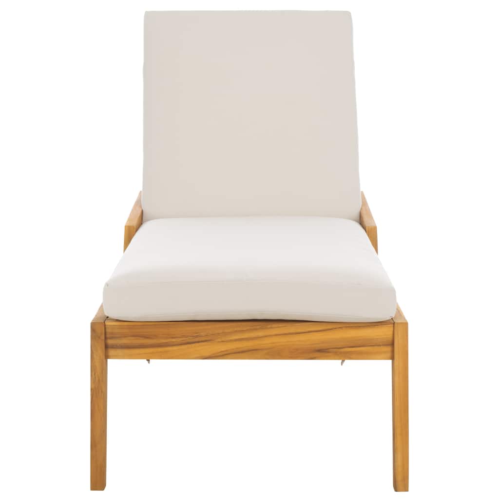 SAFAVIEH Couture Caledonia Brazilian Teak Chaise Lounge - 26"W x 79"D x 37"H