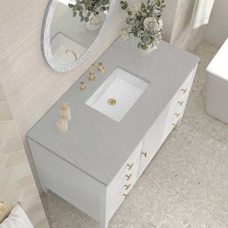 James Martin Vanities Myrrin 48" Vanity, Bright White