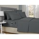 preview thumbnail 5 of 5, Kathy Ireland 6-Piece Smart Sheet Sets w/ Side Pocket Full - Grey