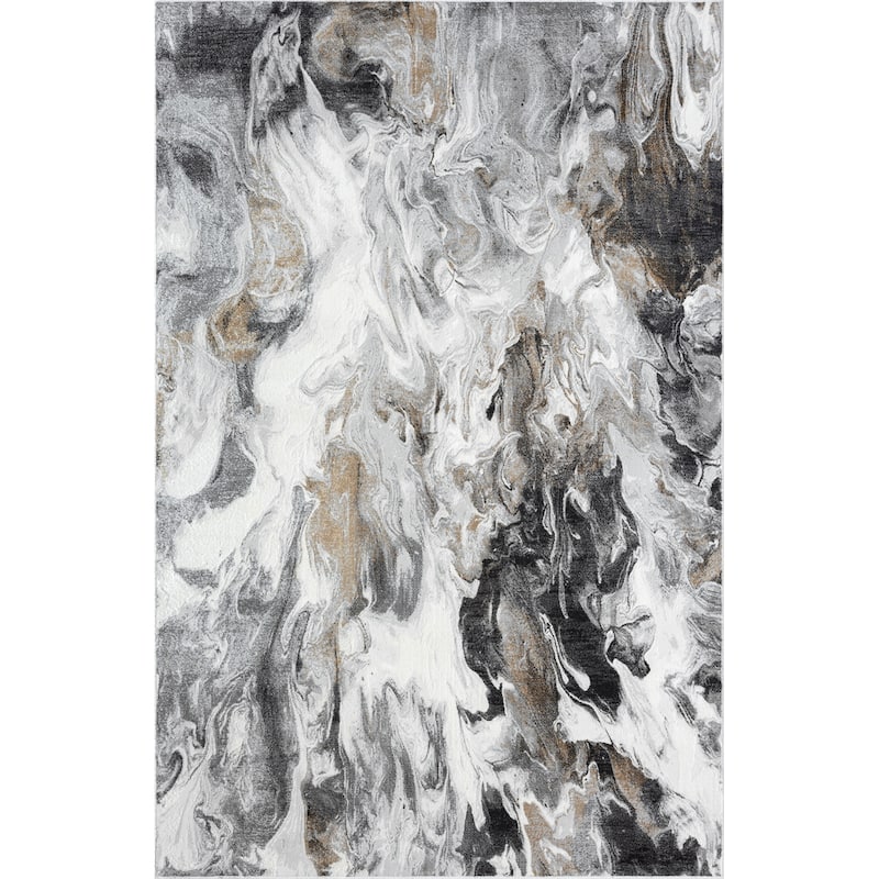 Abani Rugs Regal REG500 Swirl Abstract Low Pile Area Rug