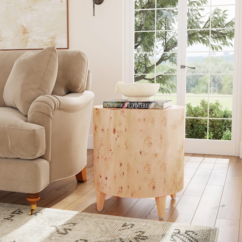Billie Burl End Table - Light Burl